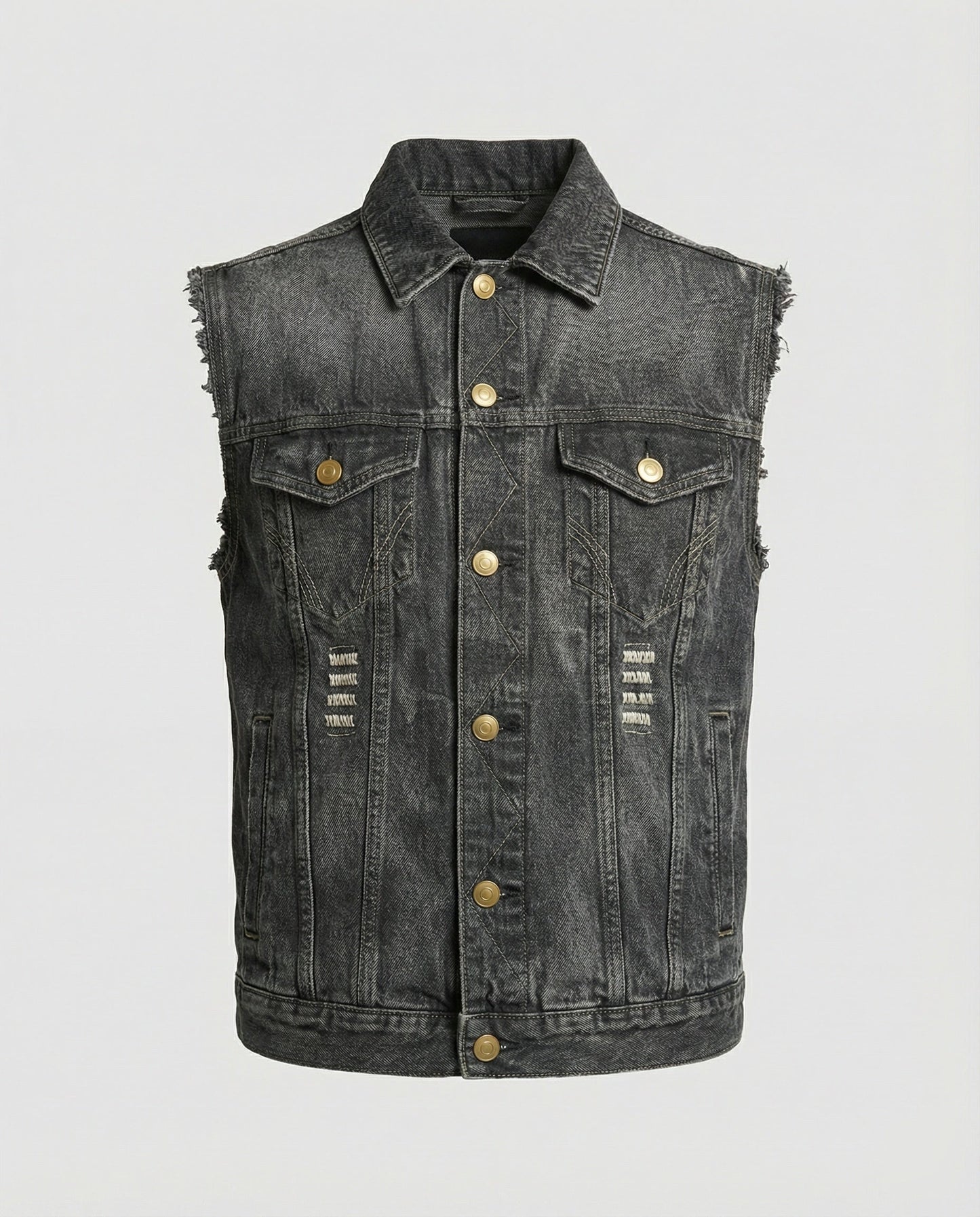 Gilet Uomo in Denim Stile Casual