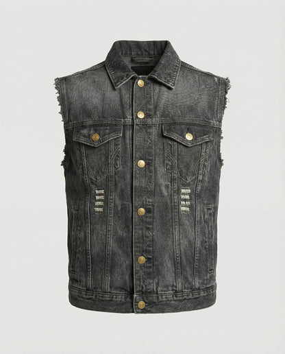 Gilet Uomo in Denim Stile Casual