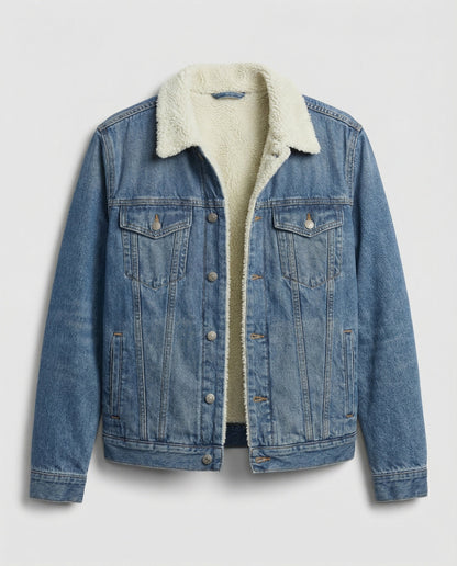 Giacca Denim Uomo Invernale Calda
