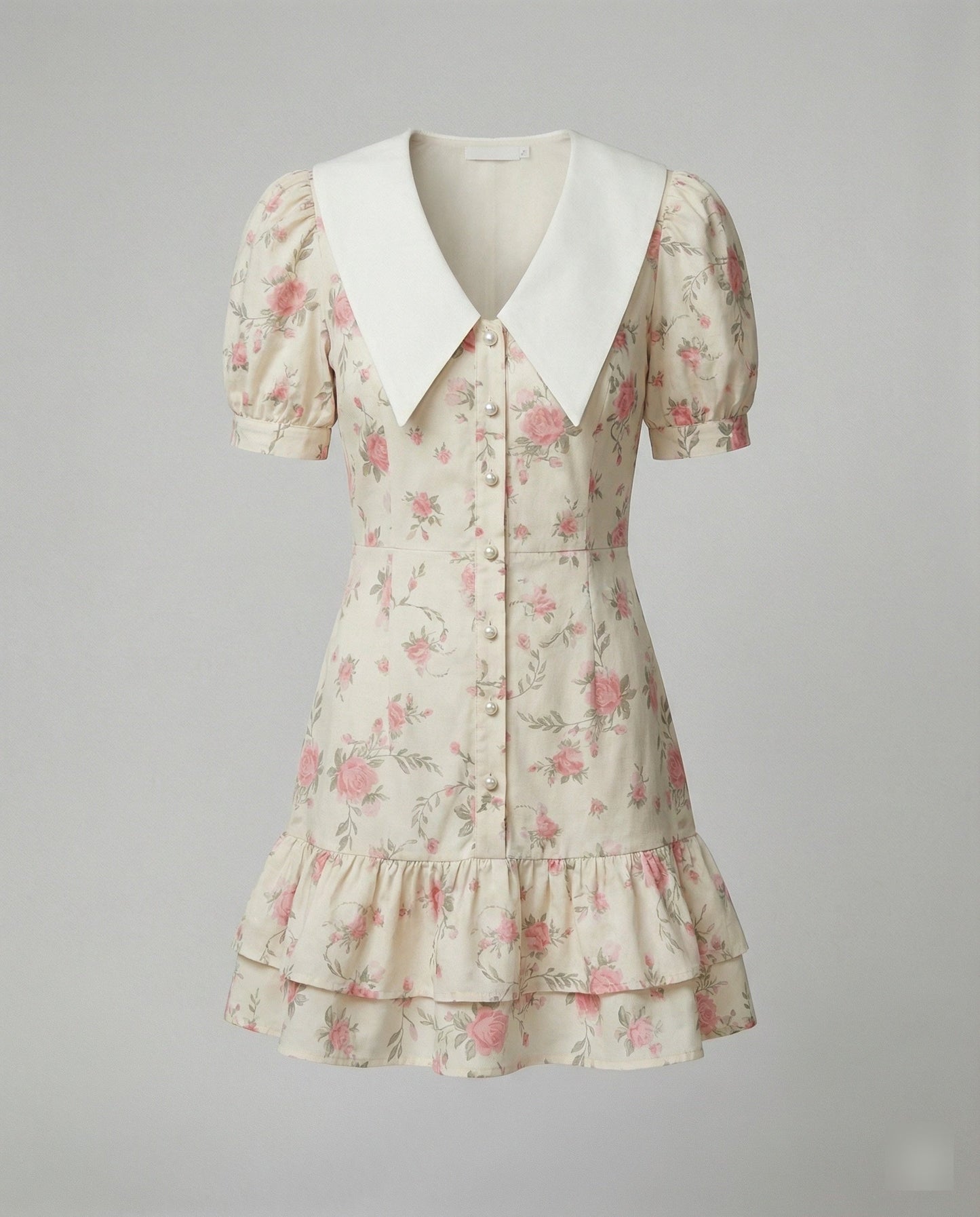 Abito Donna con Maniche a Sbuffo Stile Floreale