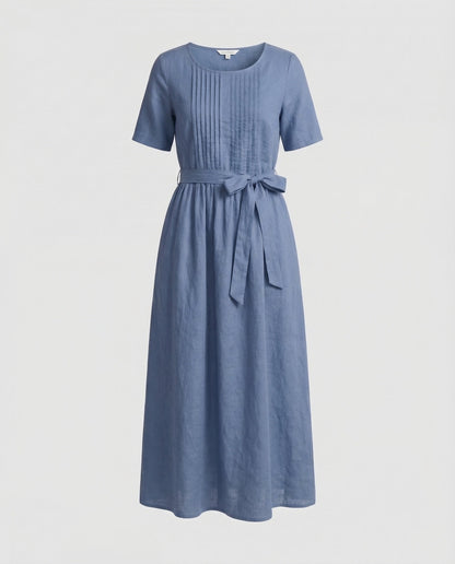 Abito Lino Donna Maxidress con Cintura - Brentozzi