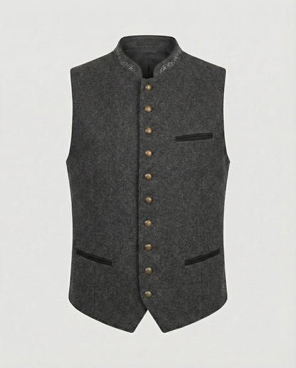 Gilet Uomo Trachten Classico Vestibilità Regolare