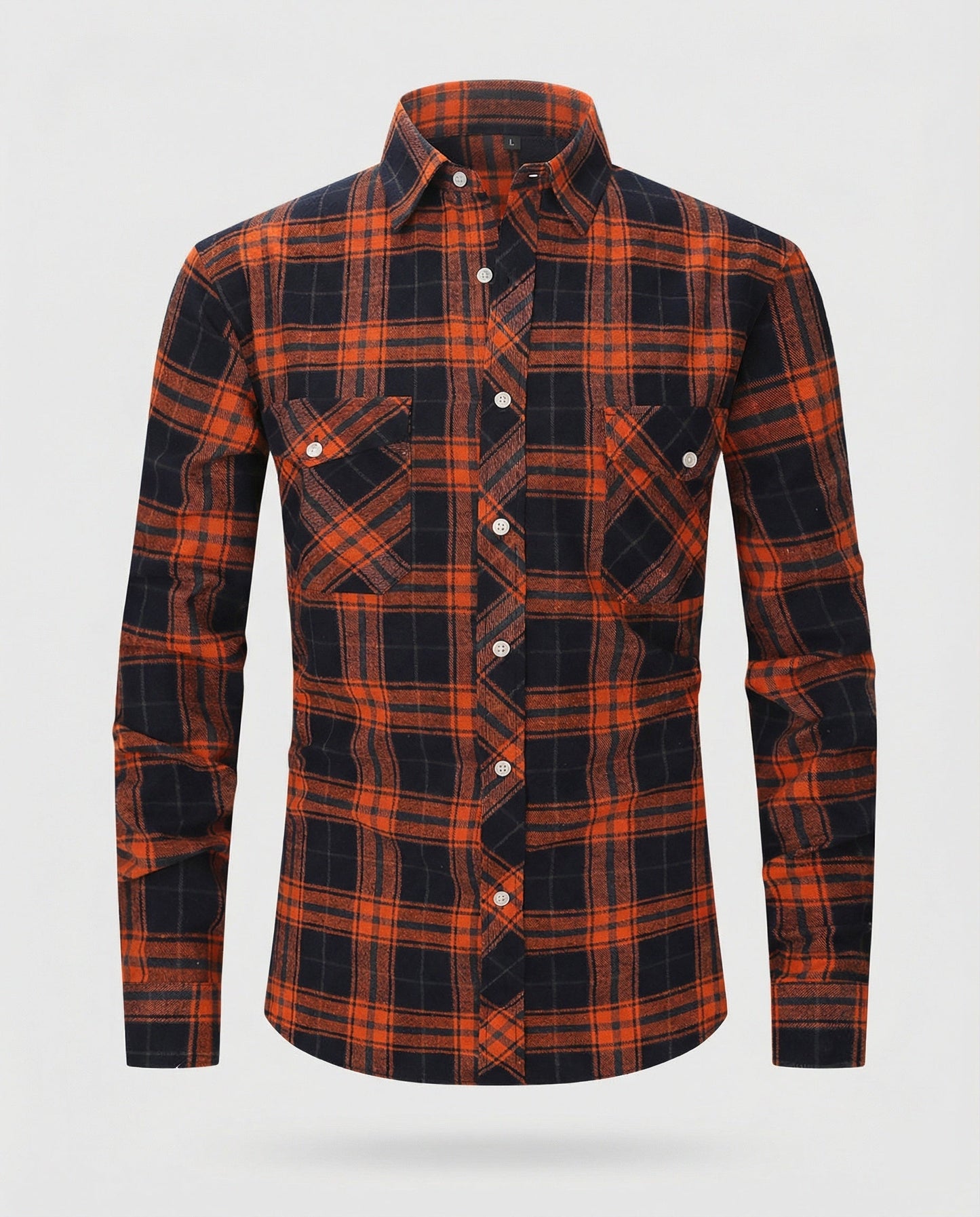 Camicia Uomo Manica Lunga Fantasia Quadri Collo Kent