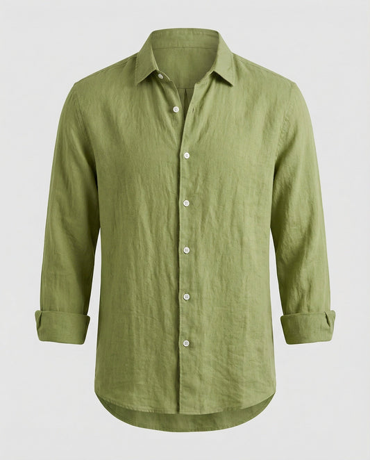 Camicia Uomo Lino Colletto Kent Estiva - Brentozzi