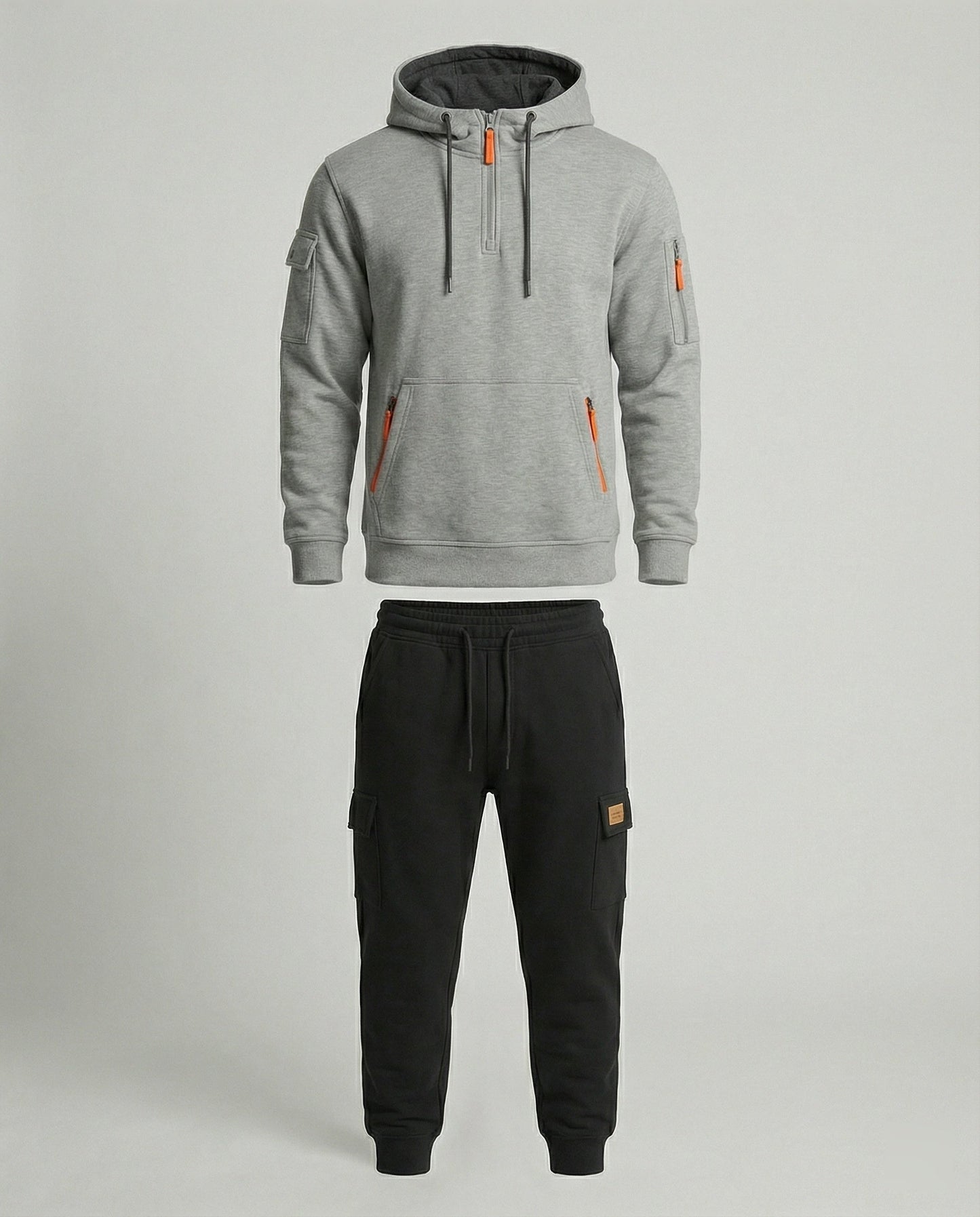Completo Uomo Felpa con Cappuccio e Pantaloni Sportivi Tecnici