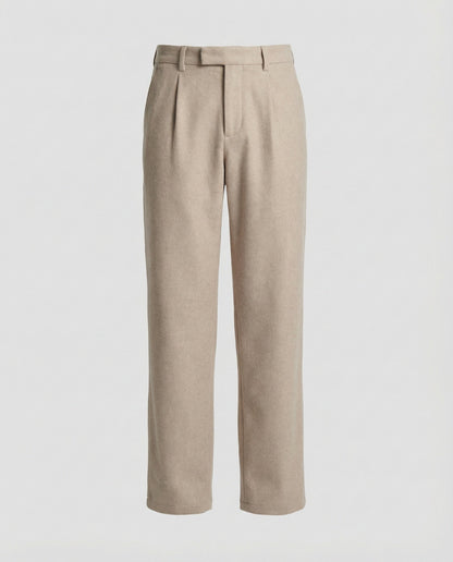 Pantaloni Uomo Stoffa Taglio Dritto Ampio