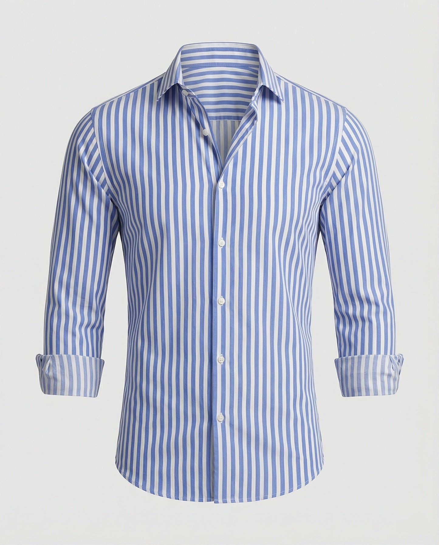 Camicia Uomo a Righe Colletto Kent Slim Fit