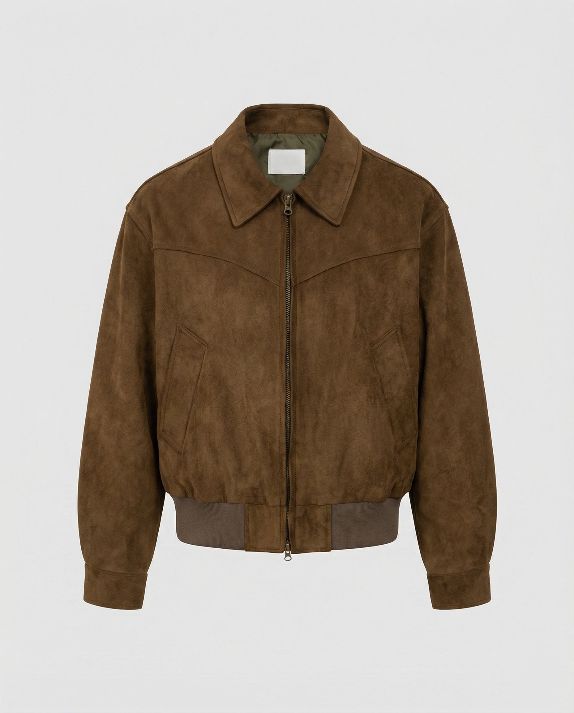 Bomber Uomo in Pelle Scamosciata Vestibilità Regular - Brentozzi