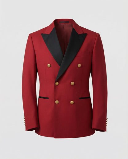 Blazer Uomo Doppiopetto Elegante con Bottoni Metallici