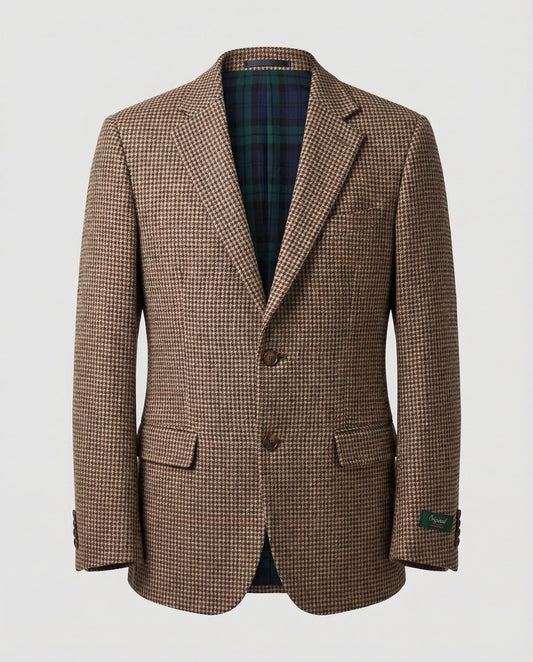 Giacca Uomo Slim Fit Motivo Pied de Poule - Brentozzi