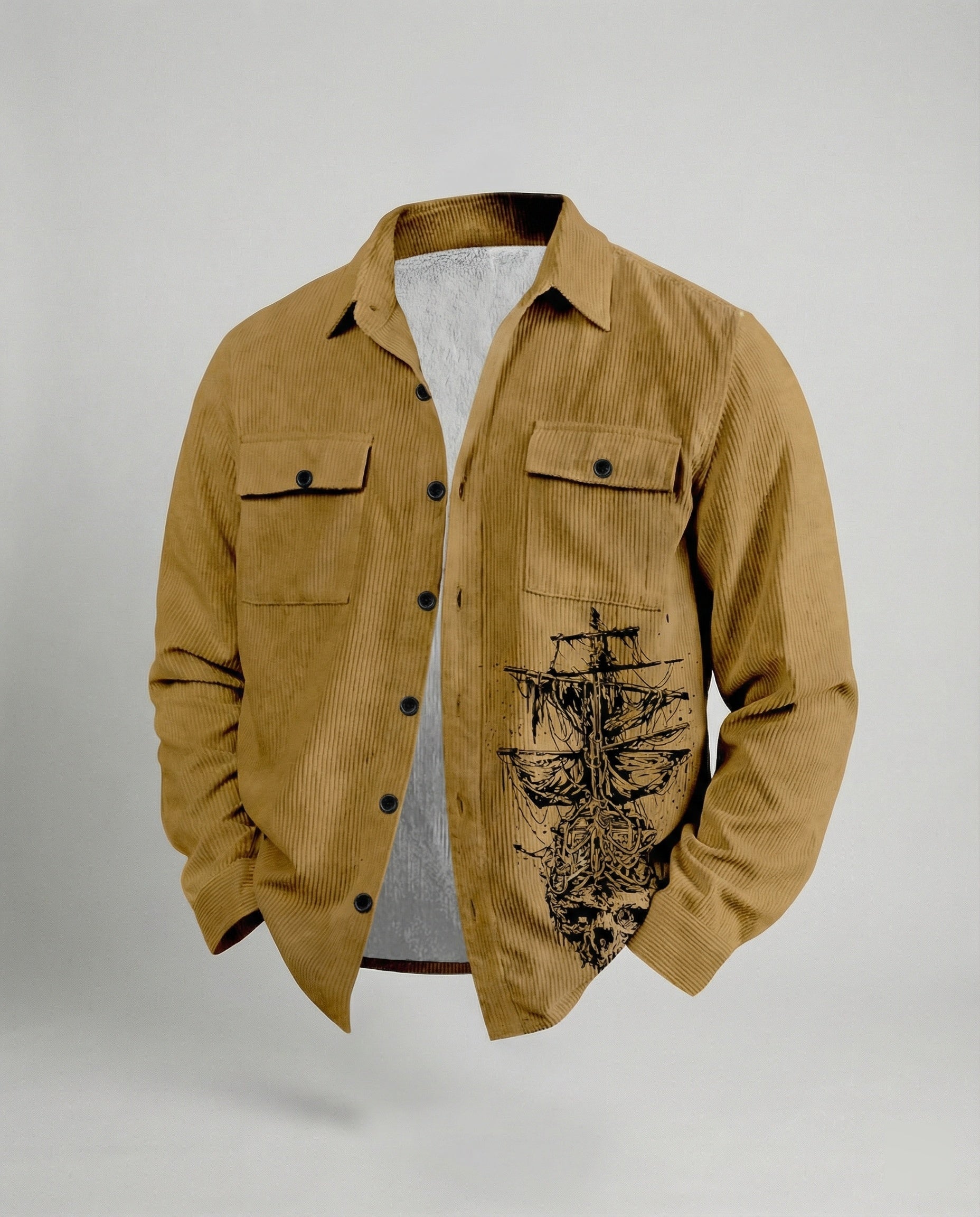Camicia Uomo in Velluto Manica Lunga Casual - Brentozzi