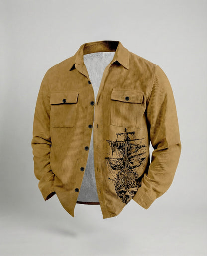 Camicia Uomo in Velluto Manica Lunga Casual - Brentozzi