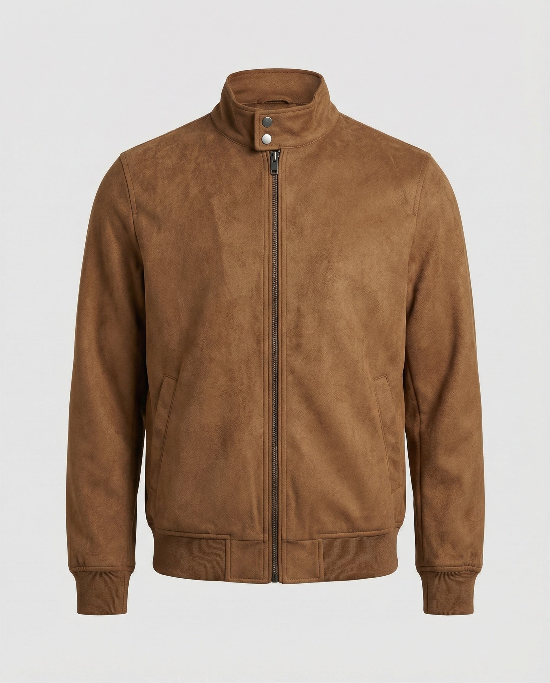 Giacca Bomber Uomo in Pelle Scamosciata Casual - Brentozzi