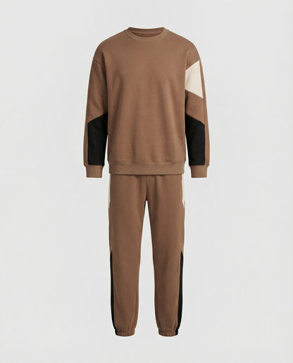 Completo Uomo Felpa con Stampa e Pantaloni Jogging