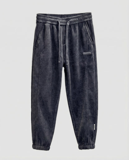 Pantaloni Jogging Uomo Tessuto Rigato Vestibilità Stretta - Brentozzi