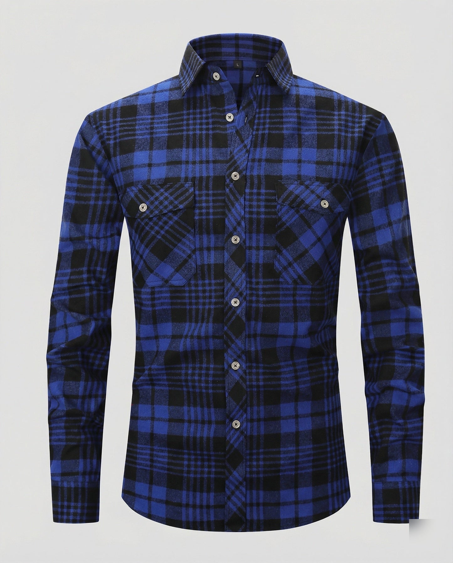 Camicia Uomo Manica Lunga Fantasia Quadri Collo Kent