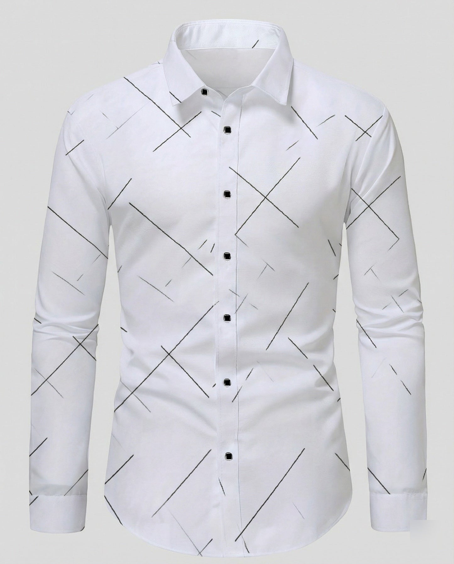 Camicia Uomo Casual Quadri Taglio Slim