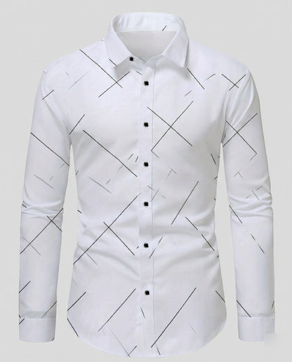 Camicia Uomo Casual Quadri Taglio Slim