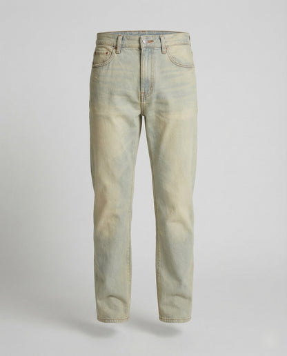 Jeans Uomo Dritti Tessuto Denim Taglio Classico