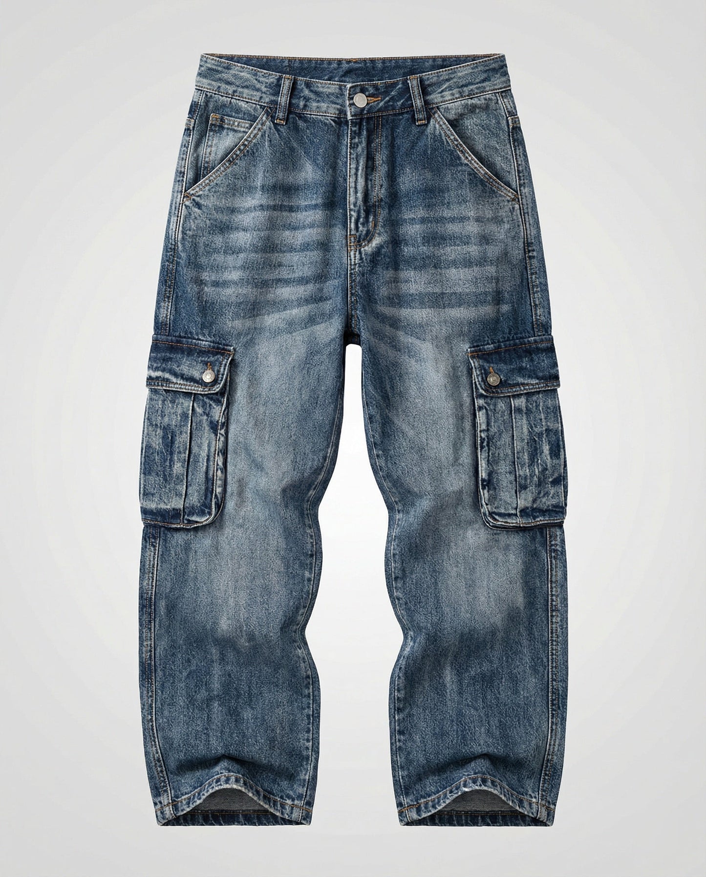 Jeans Cargo Uomo Tasche Comode Vestibilità Ampia - Brentozzi