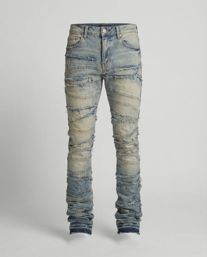 Jeans Uomo Slim Fit Effetto Usurato