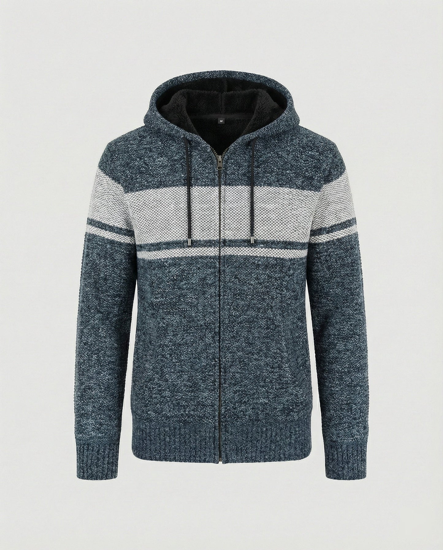 Cardigan Uomo in Maglia con Cappuccio Casual