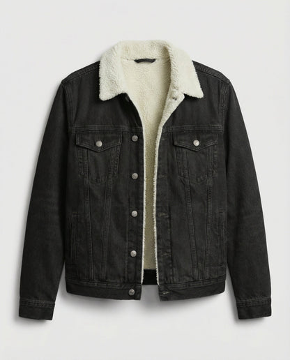 Giacca Denim Uomo Invernale Calda