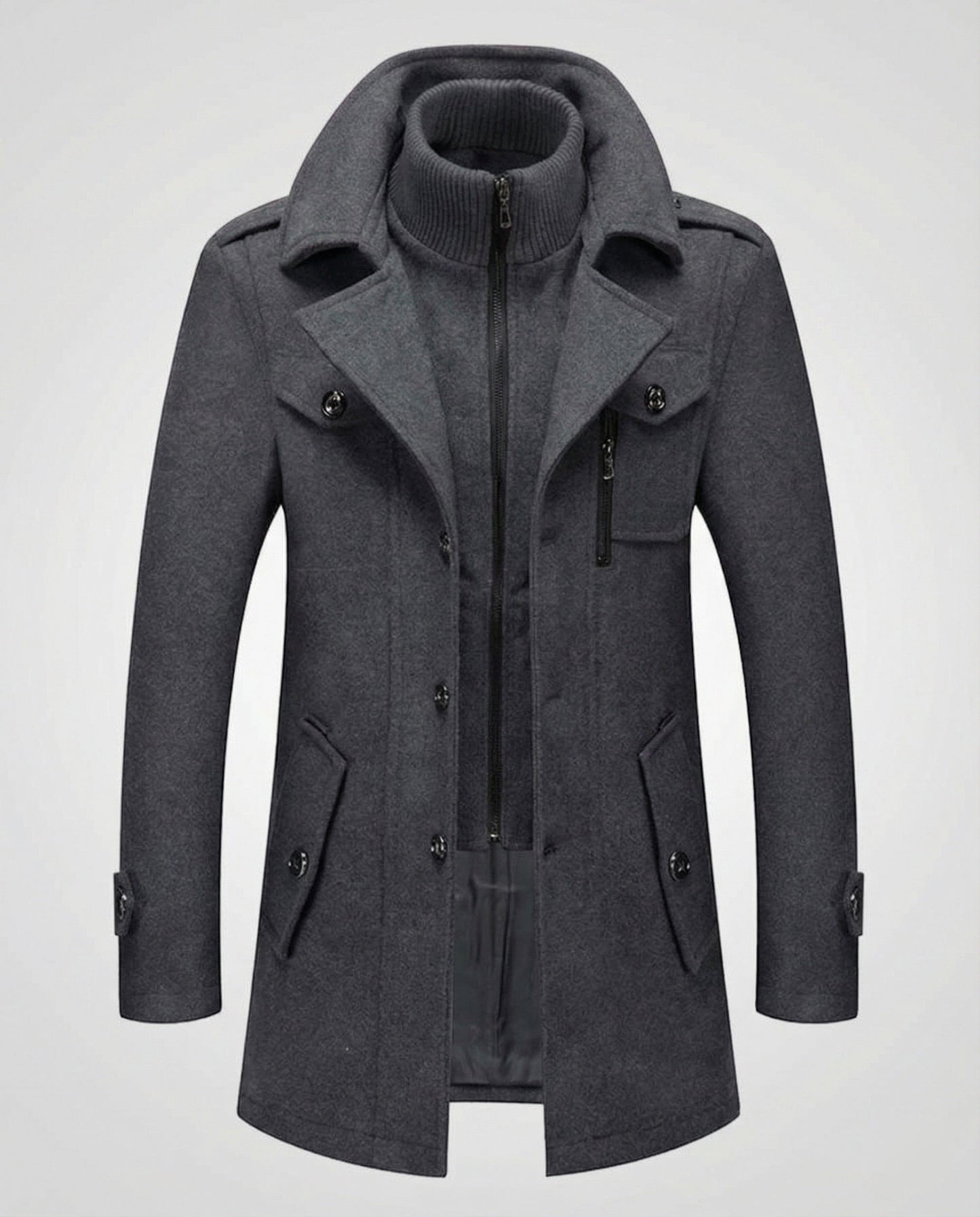 Cappotto Uomo Due Pezzi Caldo