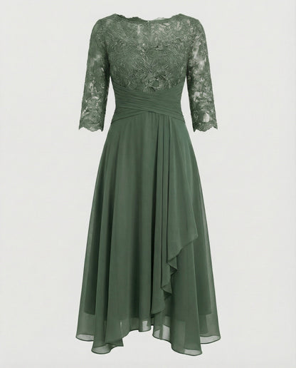 Abito Midi Donna Manica Elegante