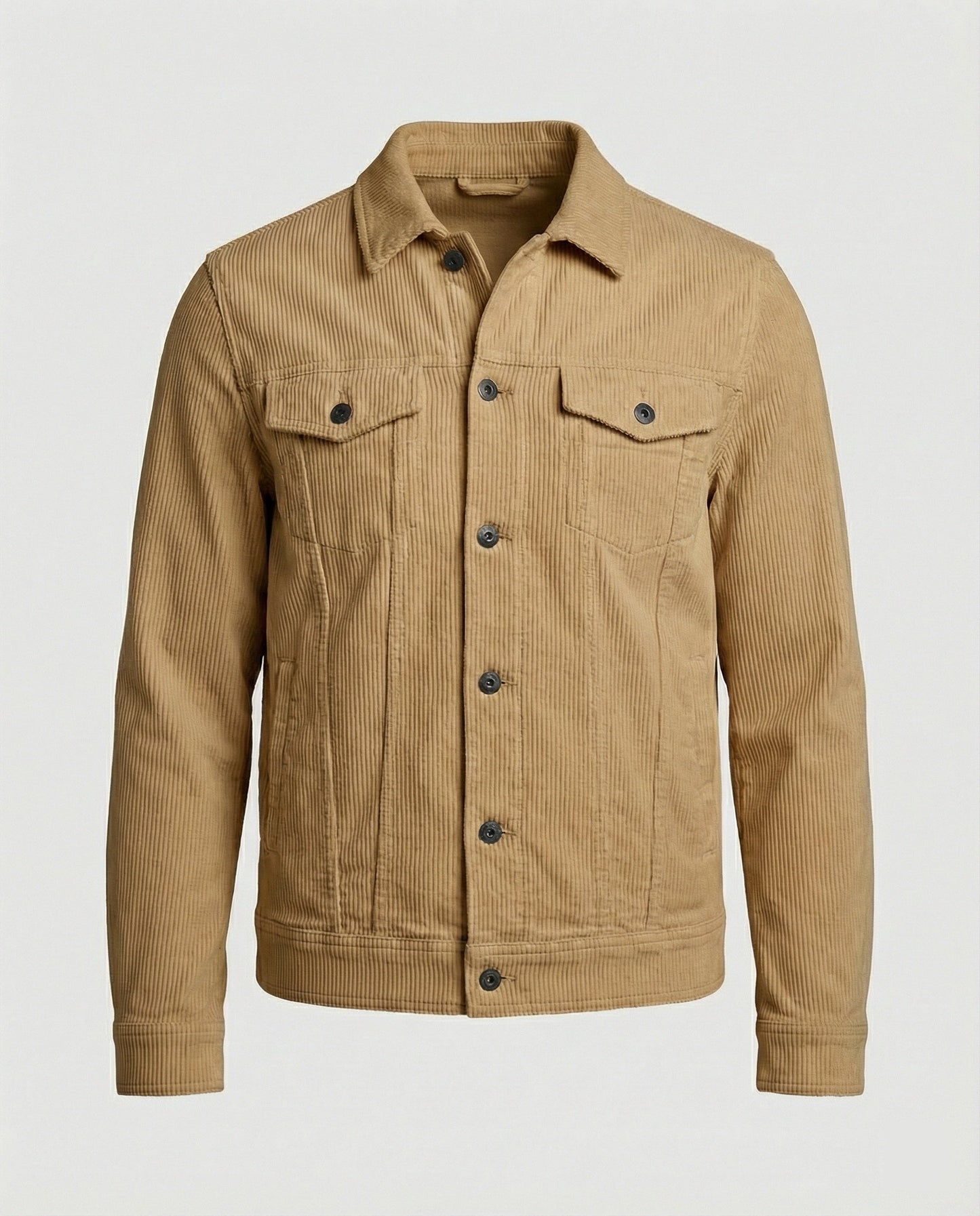 Camicia Giacca Uomo con Bottoni a Pressione