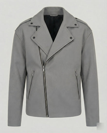 Gilet Uomo in Pelle Stile Biker