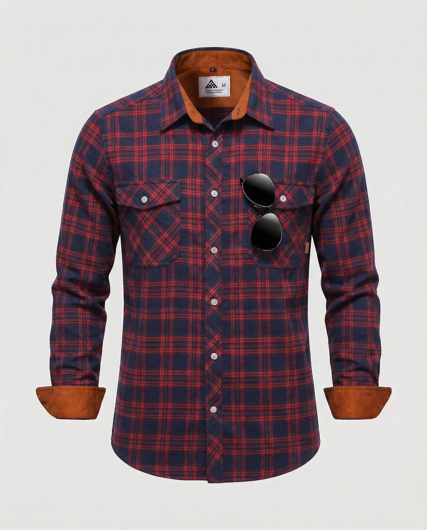 Camicia Uomo Flanella Quadri Vestibilità Comoda