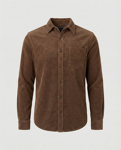 Camicia Uomo in Velluto a Costine Classica