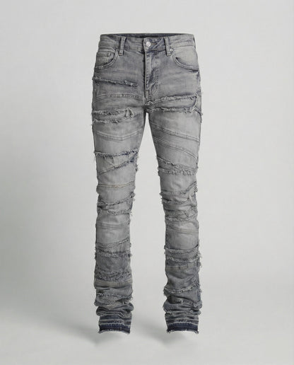 Jeans Uomo Slim Fit Effetto Usurato