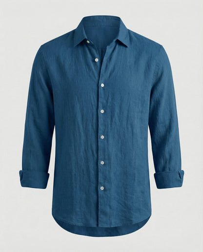 Camicia Uomo Lino Colletto Kent Estiva