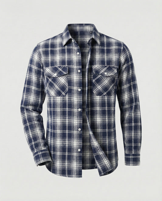 Camicia Uomo Flanella Quadri Casual - Brentozzi