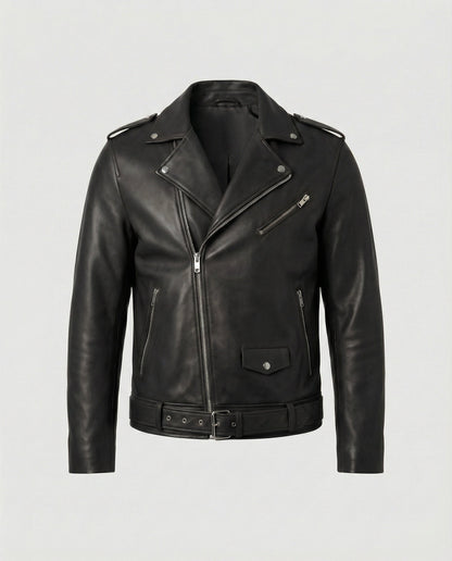 Giacca Biker Uomo in Ecopelle Taglio Slim