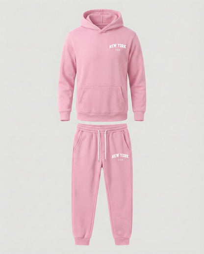 Tuta Jogging Uomo Felpa con Cappuccio Pantaloni Comodi