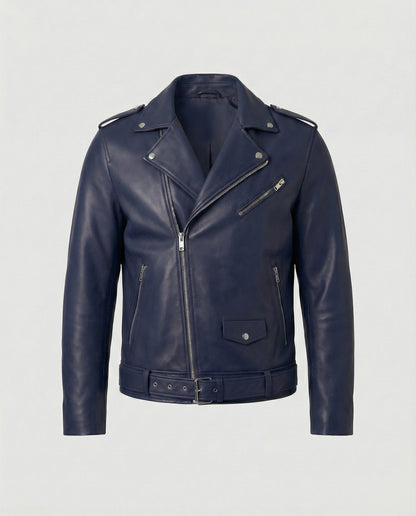 Giacca Biker Uomo in Ecopelle Taglio Slim