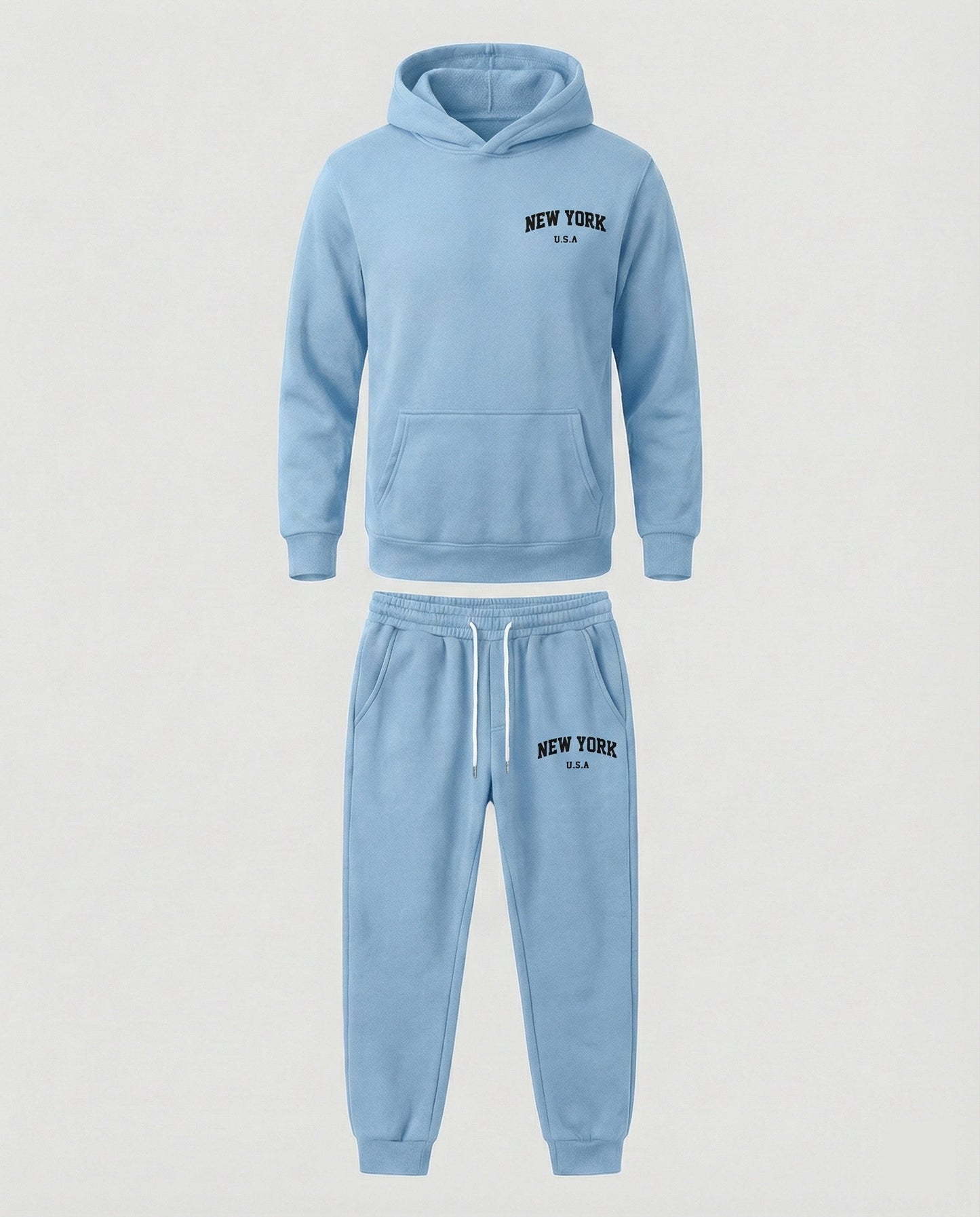 Tuta Jogging Uomo Felpa con Cappuccio Pantaloni Comodi