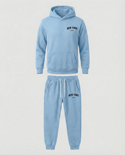 Tuta Jogging Uomo Felpa con Cappuccio Pantaloni Comodi
