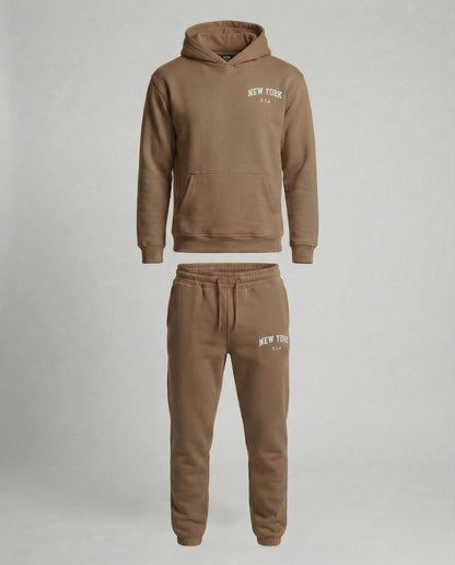 Tuta Jogging Uomo Felpa con Cappuccio Pantaloni Comodi