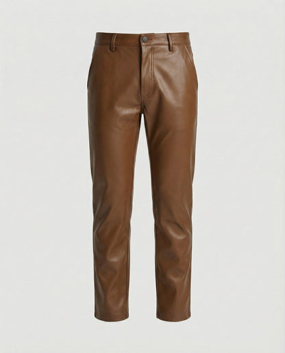 Pantaloni Uomo in Ecopelle Taglio Slim