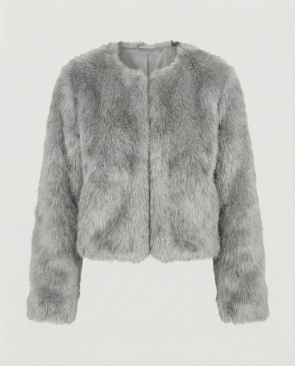 Cappotto Corto Donna in Pelliccia Sintetica