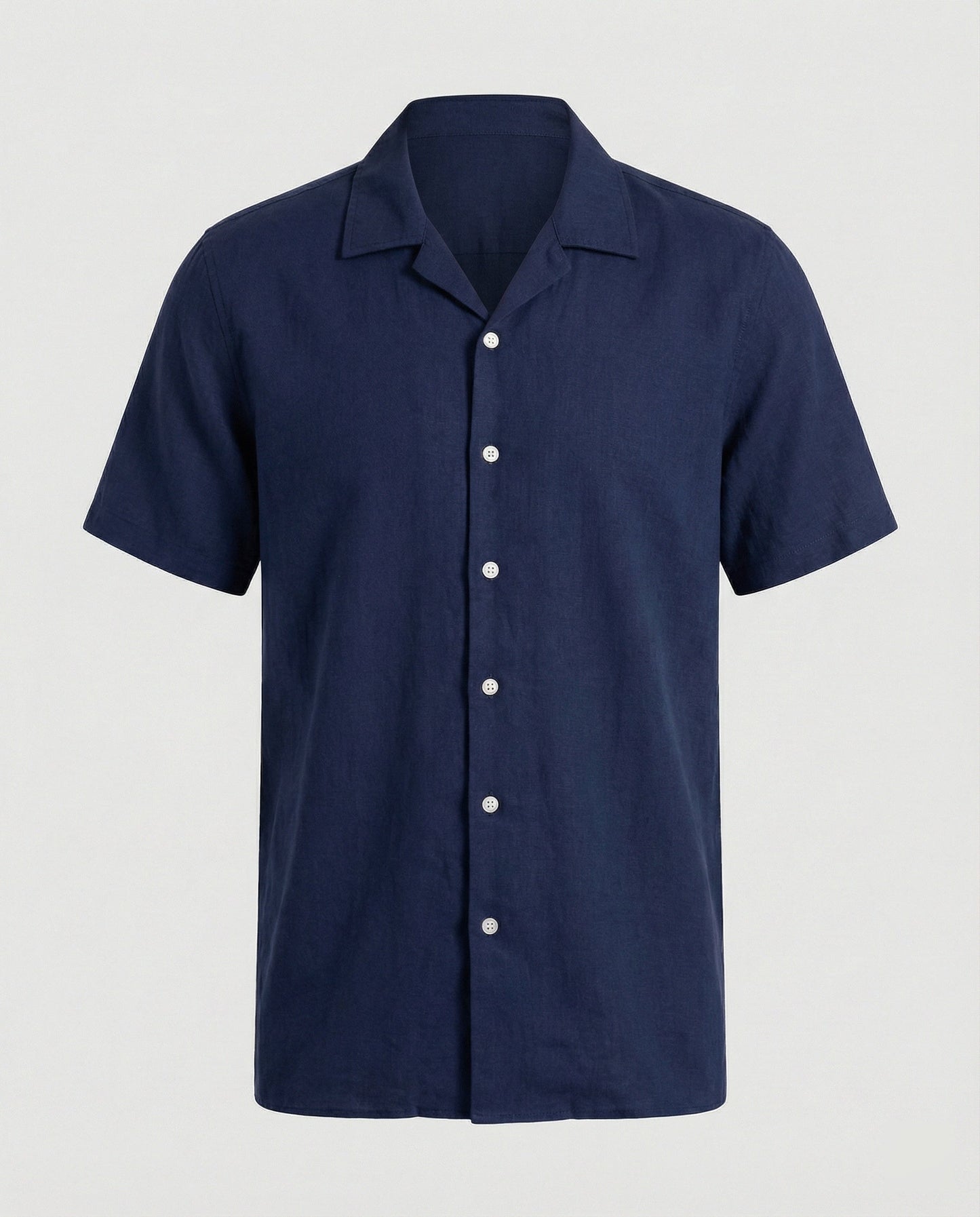 Camicia Uomo Manica Corta Cotone Stampa Palme