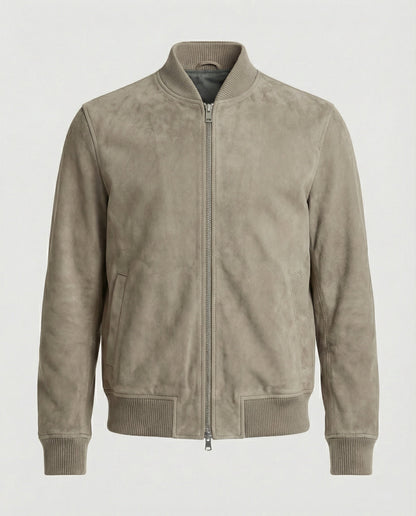 Giacca Bomber Uomo Effetto Pelle Casual
