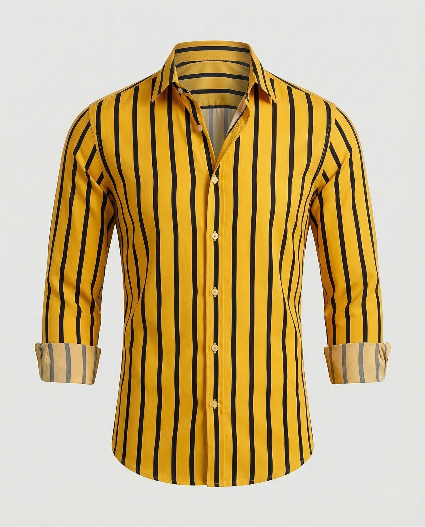 Camicia Uomo a Righe Colletto Kent Slim Fit