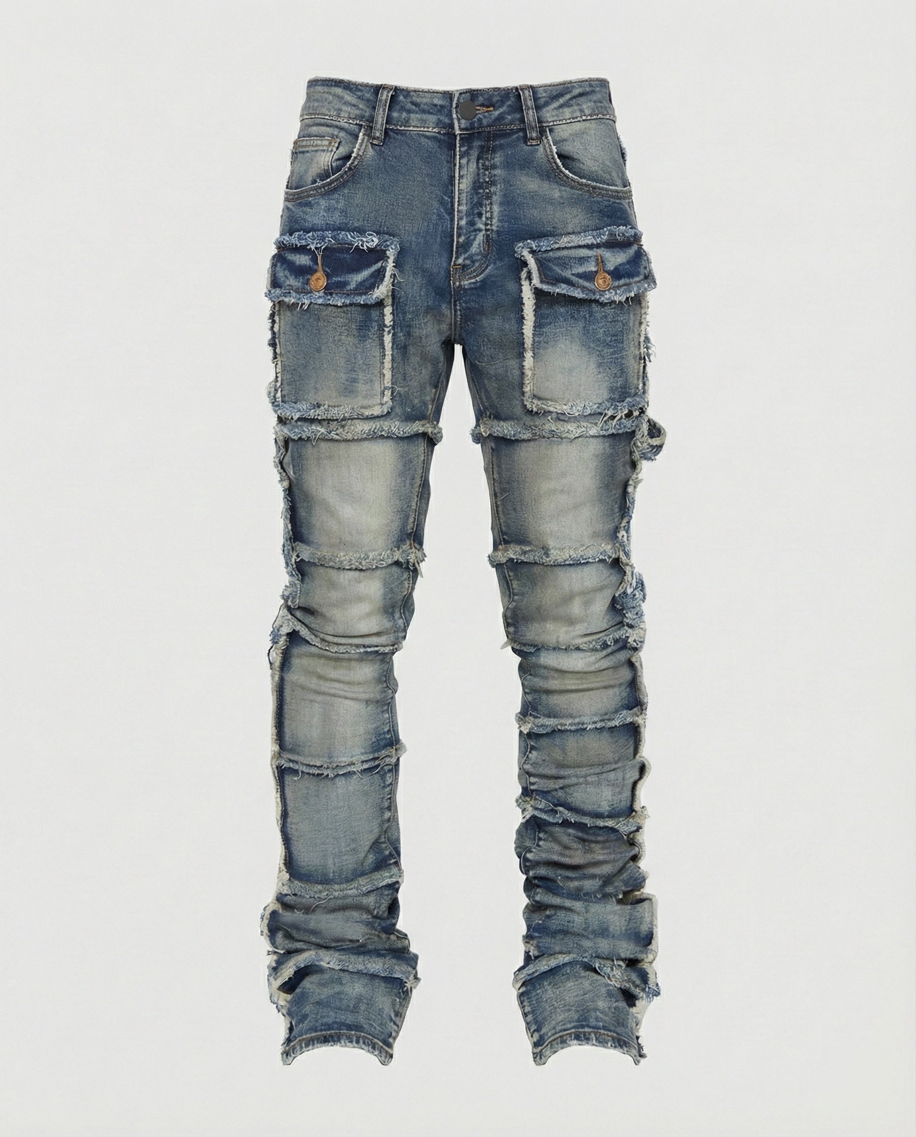Jeans Uomo Slim Fit con Tasche Cargo - Brentozzi