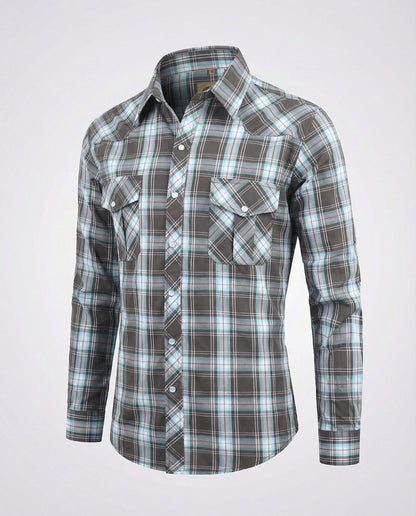 Camicia Uomo Casual Quadri Taglio Slim
