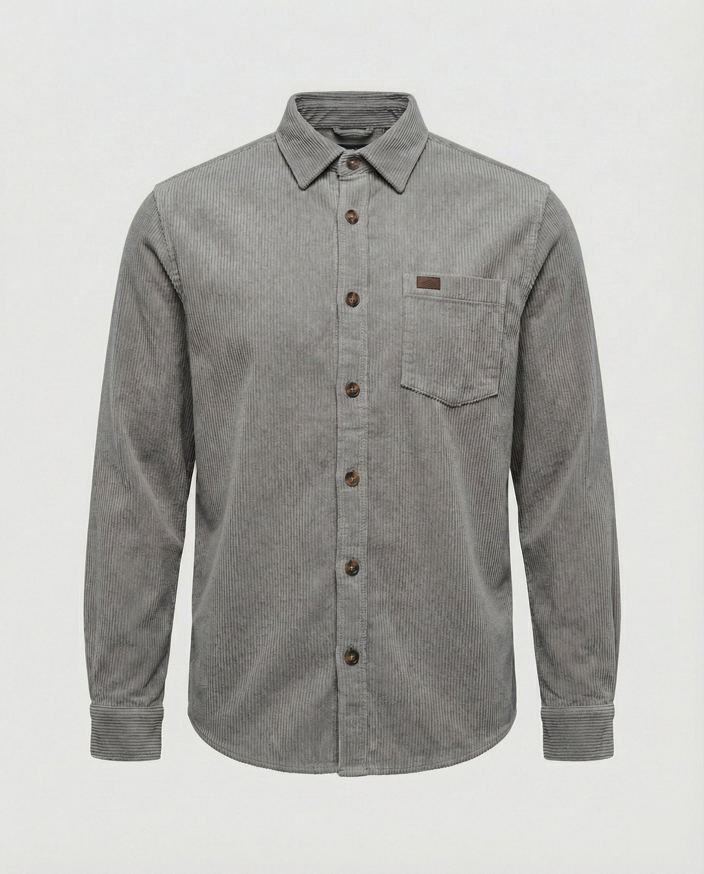 Camicia Uomo in Velluto con Taschino Sul Petto